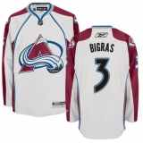 Men's Reebok Colorado Avalanche #3 Chris Bigras Authentic White Away NHL Jersey