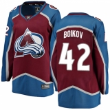 Women's Colorado Avalanche #42 Sergei Boikov Fanatics Branded Maroon Home Breakaway NHL Jersey