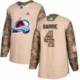 Youth Adidas Colorado Avalanche #4 Tyson Barrie Authentic Camo Veterans Day Practice NHL Jersey