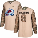 Men's Adidas Colorado Avalanche #8 Joe Colborne Authentic Camo Veterans Day Practice NHL Jersey