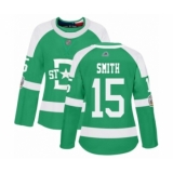 Women's Dallas Stars #15 Bobby Smith Authentic Green 2020 Winter Classic Hockey Jersey
