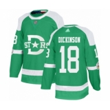 Youth Dallas Stars #18 Jason Dickinson Authentic Green 2020 Winter Classic Hockey Jersey