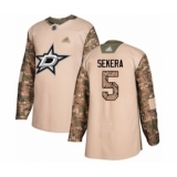 Youth Dallas Stars #5 Andrej Sekera Authentic Camo Veterans Day Practice Hockey Jersey