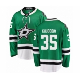 Youth Dallas Stars #35 Anton Khudobin Authentic Green Home Fanatics Branded Breakaway NHL Jersey
