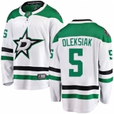 Youth Dallas Stars #5 Jamie Oleksiak Authentic White Away Fanatics Branded Breakaway NHL Jersey