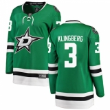Women's Dallas Stars #3 John Klingberg Authentic Green Home Fanatics Branded Breakaway NHL Jersey