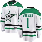 Men's Dallas Stars #1 Gump Worsley Fanatics Branded White Away Breakaway NHL Jersey