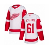 Youth Detroit Red Wings #61 Jacob de la Rose Authentic White Away Hockey Jersey