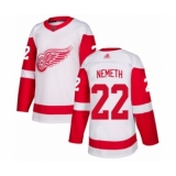 Men's Detroit Red Wings #22 Patrik Nemeth Authentic White Away Hockey Jersey