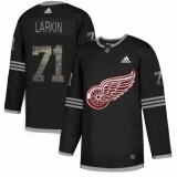 Men's Adidas Detroit Red Wings #71 Dylan Larkin Black Authentic Classic Stitched NHL Jersey