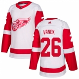 Men's Adidas Detroit Red Wings #26 Thomas Vanek Authentic White Away NHL Jersey