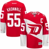 Men's Reebok Detroit Red Wings #55 Niklas Kronwall Premier Red 2016 Stadium Series NHL Jersey