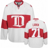Men's Reebok Detroit Red Wings #71 Dylan Larkin Premier White Third NHL Jersey