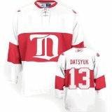 Women's Reebok Detroit Red Wings #13 Pavel Datsyuk Premier White Third NHL Jersey