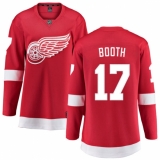 Women's Detroit Red Wings #17 David Booth Fanatics Branded Red Home Breakaway NHL Jersey