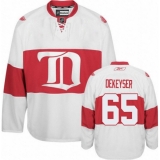 Youth Reebok Detroit Red Wings #65 Danny DeKeyser Authentic White Third NHL Jersey