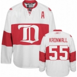 Women's Reebok Detroit Red Wings #55 Niklas Kronwall Authentic White Third NHL Jersey