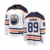 Men's Edmonton Oilers #89 Sam Gagner Authentic White Away Fanatics Branded Breakaway Hockey Jersey
