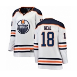 Women's Edmonton Oilers #18 James Neal Authentic White Away Fanatics Branded Breakaway Hockey Jersey