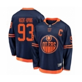 Youth Edmonton Oilers #93 Ryan Nugent-Hopkins Authentic Navy Blue Alternate Fanatics Branded Breakaway Hockey Jersey