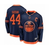 Youth Edmonton Oilers #44 Zack Kassian Authentic Navy Blue Alternate Fanatics Branded Breakaway Hockey Jersey