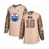 Youth Edmonton Oilers #18 James Neal Authentic Camo Veterans Day Practice Hockey Jersey