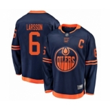 Youth Edmonton Oilers #6 Adam Larsson Authentic Navy Blue Alternate Fanatics Branded Breakaway Hockey Jersey