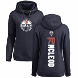 NHL Women's Adidas Edmonton Oilers #70 Ryan McLeod Navy Blue Backer Pullover Hoodie