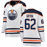 Women's Edmonton Oilers #62 Eric Gryba Authentic White Away Fanatics Branded Breakaway NHL Jersey