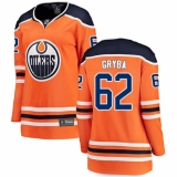 Women's Edmonton Oilers #62 Eric Gryba Fanatics Branded Orange Home Breakaway NHL Jersey