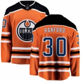 Men's Edmonton Oilers #30 Bill Ranford Fanatics Branded Orange Home Breakaway NHL Jersey