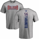 NHL Adidas Edmonton Oilers #56 Kailer Yamamoto Ash Backer T-Shirt