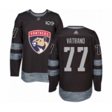 Men's Florida Panthers #77 Frank Vatrano Authentic Black 1917-2017 100th Anniversary Hockey Jersey