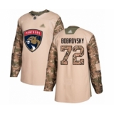 Men's Florida Panthers #72 Sergei Bobrovsky Authentic Camo Veterans Day Practice Hockey Jersey