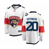 Men's Florida Panthers #20 Aleksi Heponiemi Authentic White Away Fanatics Branded Breakaway Hockey Jersey