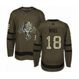 Men's Florida Panthers #18 Serron Noel Authentic Green Salute to Service Hockey Jersey