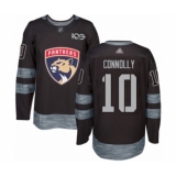 Men's Florida Panthers #10 Brett Connolly Authentic Black 1917-2017 100th Anniversary Hockey Jersey