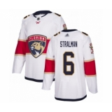 Men's Florida Panthers #6 Anton Stralman Authentic White Away Hockey Jersey
