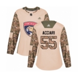 Women's Florida Panthers #55 Noel Acciari Authentic Camo Veterans Day Practice Hockey Jersey