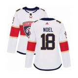 Women's Florida Panthers #18 Serron Noel Authentic White Away Hockey Jersey