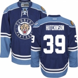 Men's Reebok Florida Panthers #39 Michael Hutchinson Premier Navy Blue Third NHL Jersey