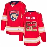 Men's Adidas Florida Panthers #62 Denis Malgin Authentic Red Drift Fashion NHL Jersey