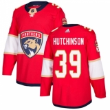 Men's Adidas Florida Panthers #39 Michael Hutchinson Premier Red Home NHL Jersey