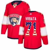 Youth Adidas Florida Panthers #71 Radim Vrbata Authentic Red USA Flag Fashion NHL Jersey