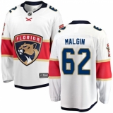 Youth Florida Panthers #62 Denis Malgin Fanatics Branded White Away Breakaway NHL Jersey
