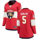 Women's Florida Panthers #5 Aaron Ekblad Fanatics Branded Red Home Breakaway NHL Jersey
