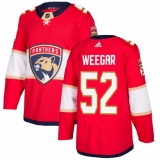 Youth Adidas Florida Panthers #52 MacKenzie Weegar Authentic Red Home NHL Jersey