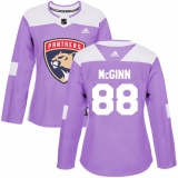 Women's Adidas Florida Panthers #88 Jamie McGinn Authentic Purple Fights Cancer Practice NHL Jersey