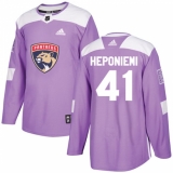 Youth Adidas Florida Panthers #41 Aleksi Heponiemi Authentic Purple Fights Cancer Practice NHL Jersey