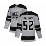 Men's Los Angeles Kings #52 Arthur Kaliyev Authentic Gray Alternate Hockey Jersey